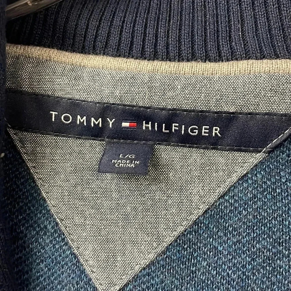 Blue Tommy Hilfiger Cardigan Sweater L‎ - Picture 4 of 4